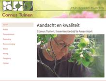Tablet Screenshot of cornustuinen.nl